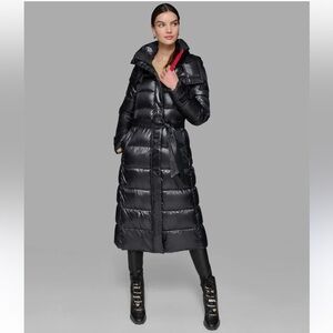 Parisian Long Hooded Down Filled Puffer Jacket by Karl Lagerfeld 🔥 Size L 10/12